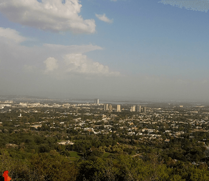 Panoramic view of Islamabad from Daman-e-Koh, featured in the Cyrus One guide to Islamabad landmarks.